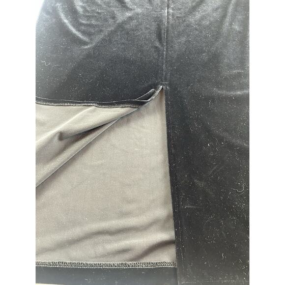 Apostrophe Black Velvet Stretch Maxi Skirt Gothic Dark Fairy Whimsigoth Large - Picture 5 of 9